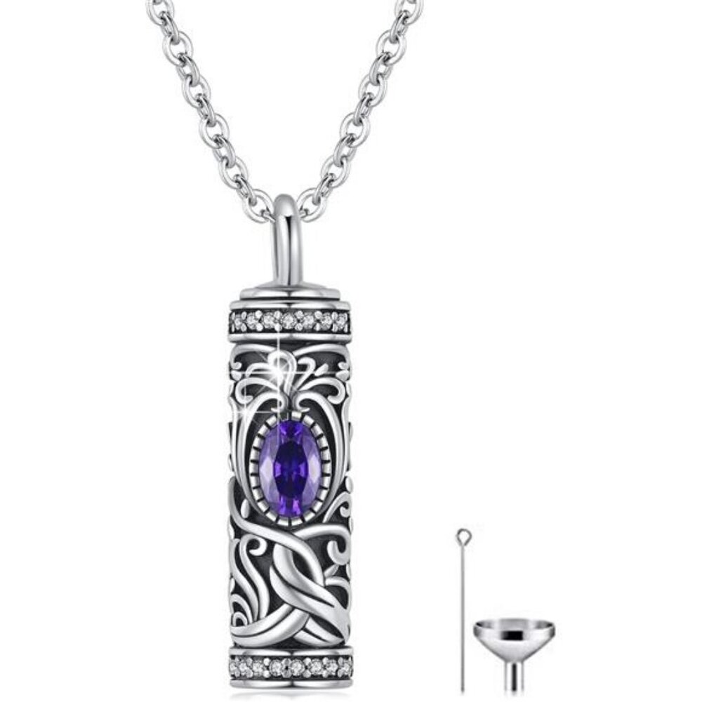 Tree of Life Necklace Tree of Life Urn Necklace Sterling Silver Tree of Life